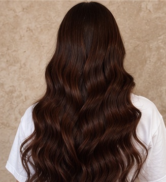 Extra-long chocolate brunette in soft waves